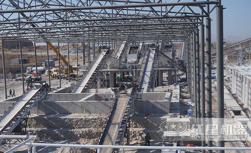 時產(chǎn)200噸石子生產(chǎn)線河北客戶現(xiàn)場