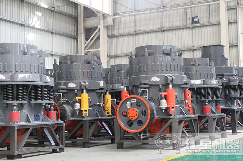 圓錐式_大型砂石粉碎機圖片