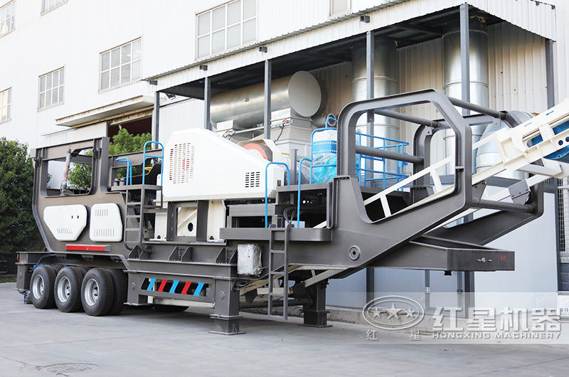 鄂式移動(dòng)建筑廢料破碎機(jī)，給料+粗碎+除鐵