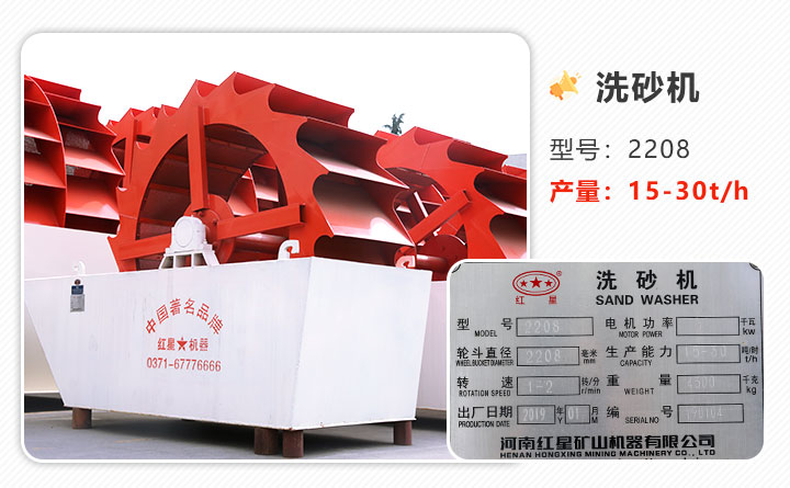 圖1：2208型號水洗石粉設(shè)備、單輪