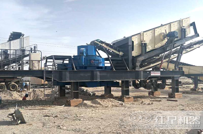 可移動(dòng)的制沙生產(chǎn)線，制砂篩分一體機(jī)