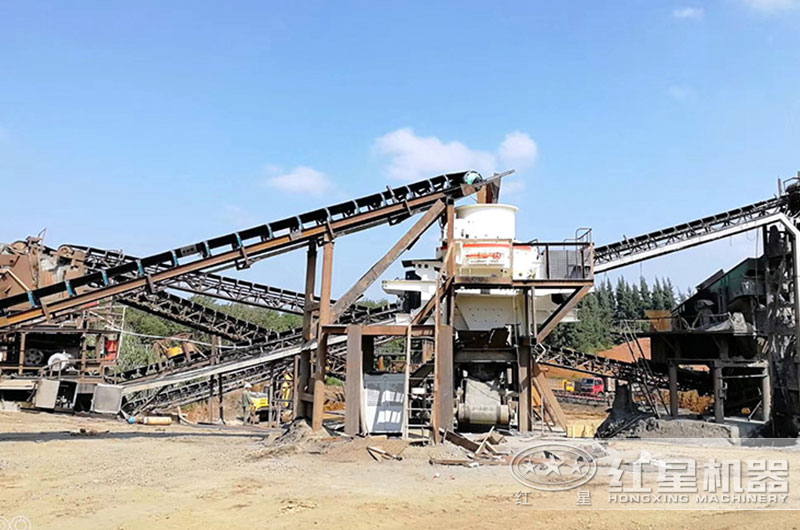 河卵石制砂機(jī)生產(chǎn)現(xiàn)場