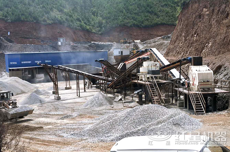 安徽反擊式破碎機現(xiàn)場，時產200噸